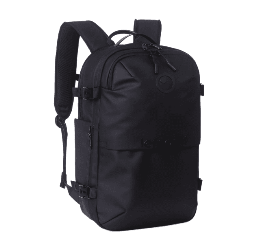 Lemontti Rucsac Smart Premium cu Vacuum si pompa vid 5 capete inclusa, 30-60L pentru cabina avion, impermeabil, doua mufe incarcare USB: USB-A si Type-C, extensie suplimentara, sistem antifurt, Negru