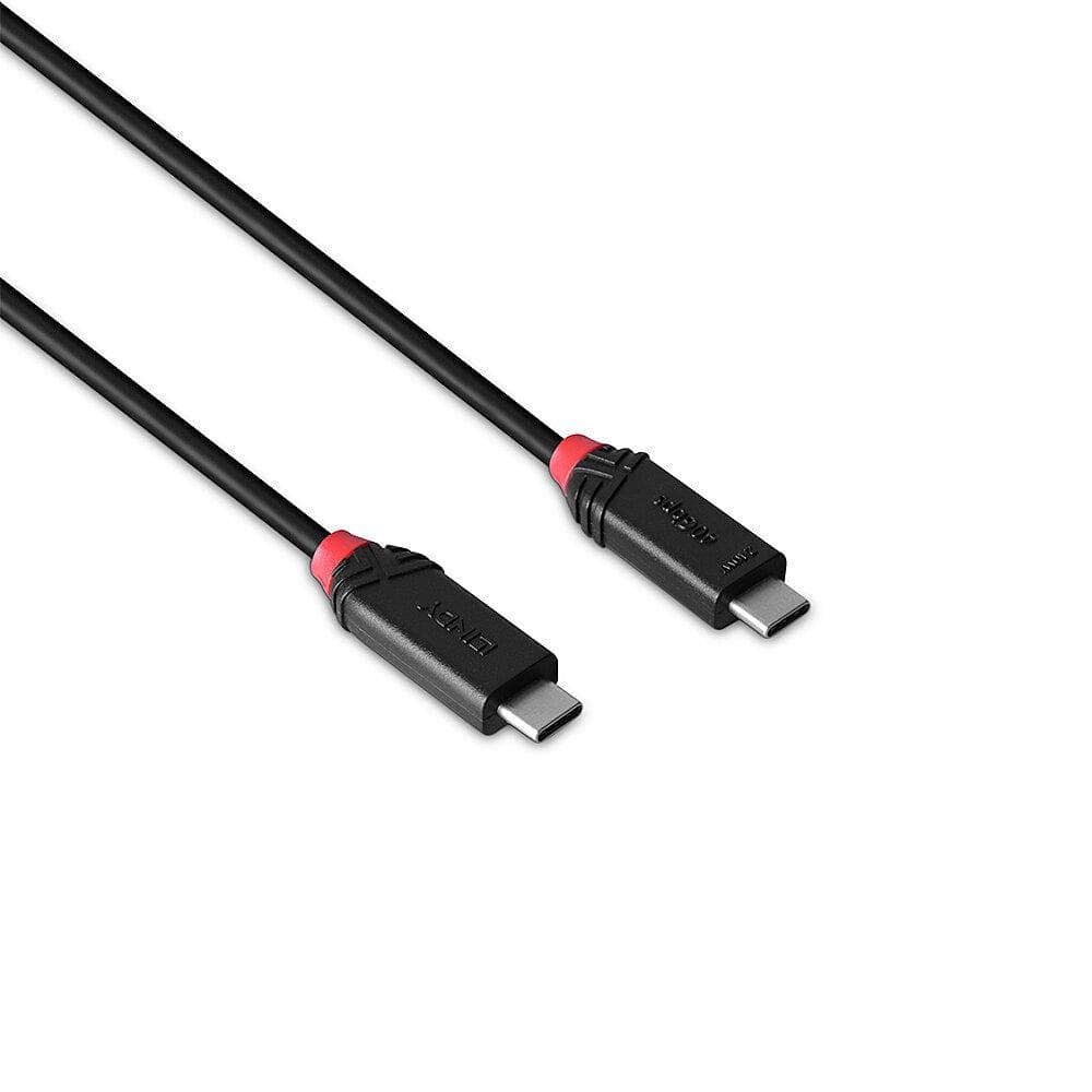 Cablu Lindy 1m USB4 240W Type C, 40 Gbps, Black Line