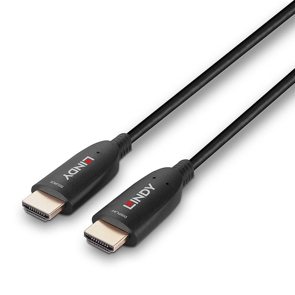 Cablu Lindy 10m Hybrid HDMI 8k60, latime de banda suportata 48Gbps, rezolutie maxima 7680x4320@60Hz 4:2:0 10bit, 3840x2160@120Hz 4:4:4 10bit