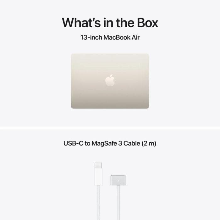 MacBook Air 15.3" Retina/Apple M5 (CPU 10-core, GPU 10-core, NeuralEngine16-core)/16GB/1TB - Starlight - INT KB (No Adapter) - 2026