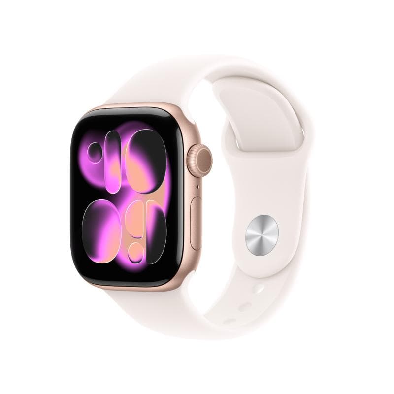 Apple Watch Series 11 GPS 42mm Rose Gold Aluminium Case with Light Blush Sport Band - S/M