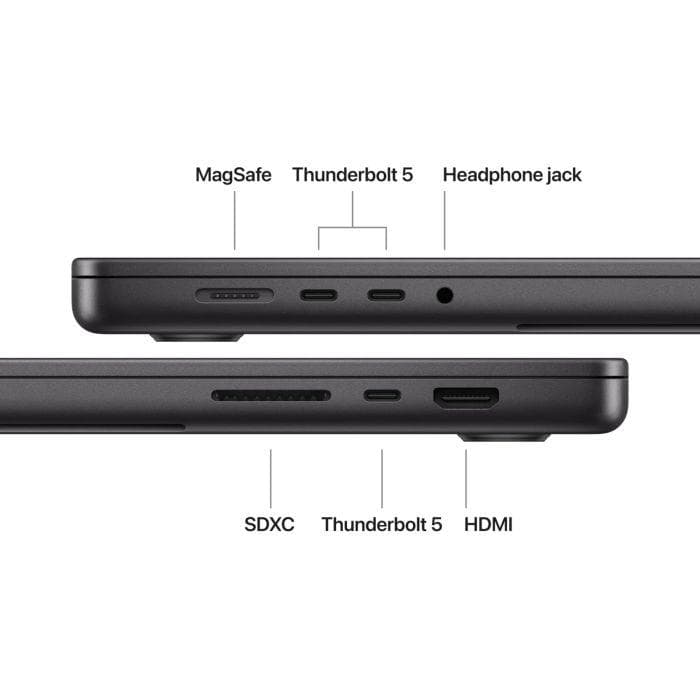 MacBook Pro 14.2"/Apple M5 Max (CPU 18-core, GPU 32-core, Neural Engine 16-core)/36GB/2TB - Space Black - INT KB (No Adapter) - 2026