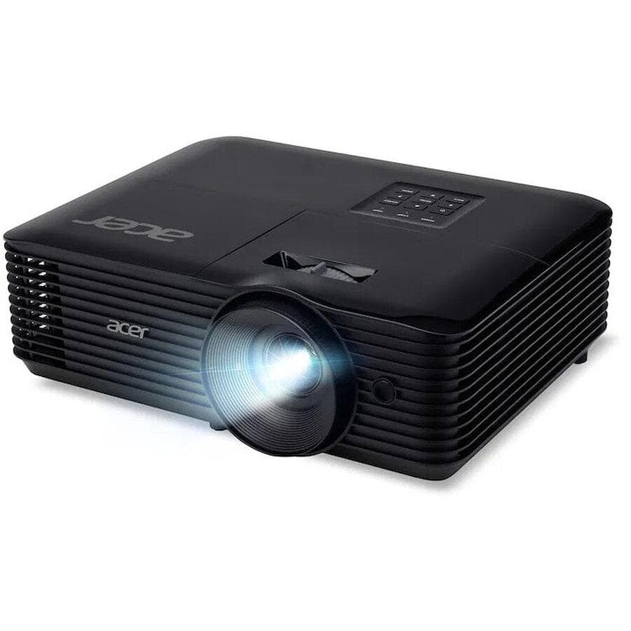 Videoproiector Acer X139, WXGA 1280*800, up to WUXGA 1920*1200, 4.800 lumeni, 16:10/ 16:9/ 4:3, 20.000:1, zoom optic 1.1x, distanta maxima proiectie 10 m, dimensiune maxima imagine 300'', boxa 3W, lampa 5.000/ 20.000 ore, 29 dB,2.4 kg, D-sub, composite video, 2* HDMI, PC audio in/ out, DC Out