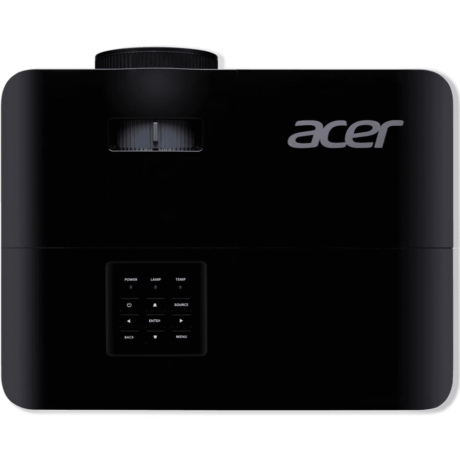 Videoproiector Acer X1228, XGA 1024* 768, up to WUXGA 1920*1200, 4.800 lumeni, 4:3/ 16:9, 20.000:1, diagonala maxima 300'', distanta maxima de proiectie 11.8 m, boxa 3W, lampa 5.000 ore/ 15.000 ore, 27 dB, 2.8 kg, D-sub, 2* HDMI, PC audio in/ out, composite video, DC Out (5V/1A, USB Type A), RS232