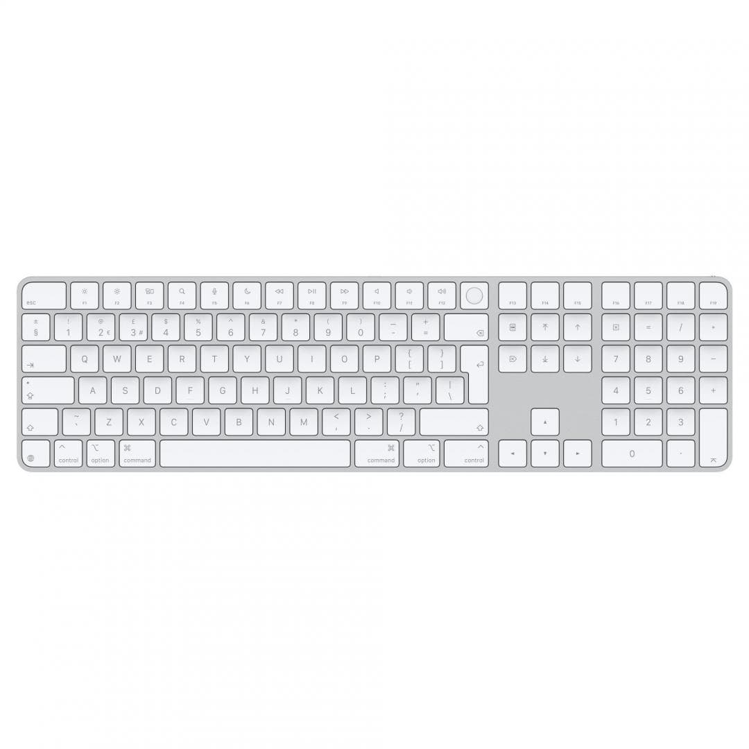 Apple Magic Keyboard (2024) w Touch ID and Numeric Keypad - Romanian - White Keys