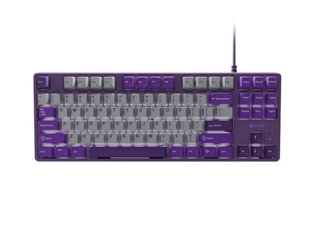 Tastatura gaming mecanica cu fir Fury Kanabo K2 TKL (80%), iluminare, lungime cablu 160cm, gri-violet