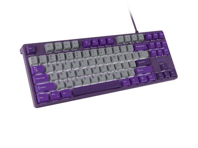 Tastatura gaming mecanica cu fir Fury Kanabo K2 TKL (80%), iluminare, lungime cablu 160cm, gri-violet