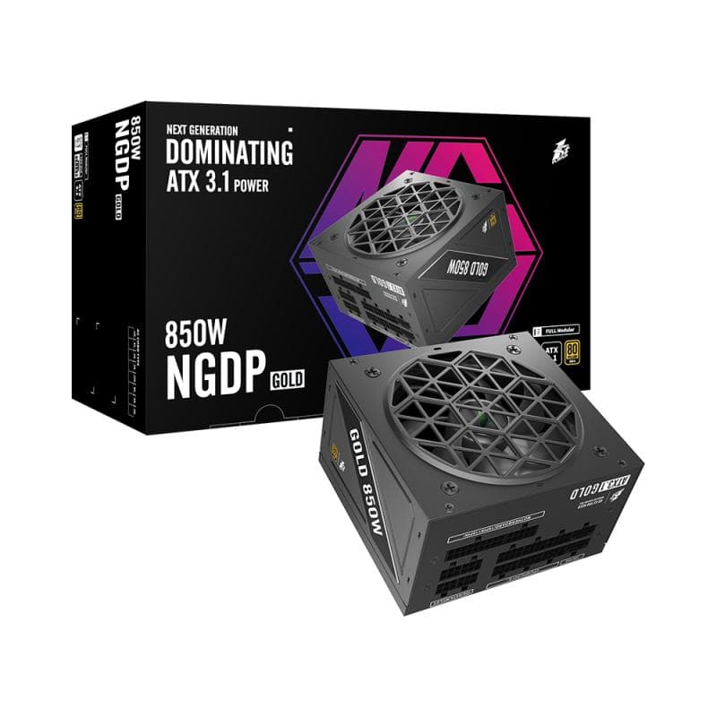Sursa PC 1stPlayer 850W, 80 PLUS® Gold, Full Modular, ATX 3.1, PCIe 5.1, MES ID, NGDP HA-850BA4-Bk, negru