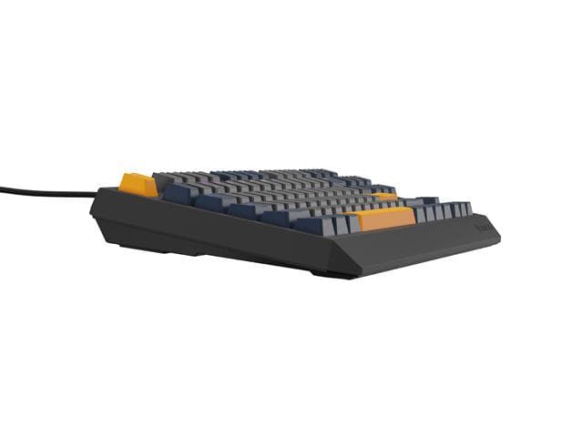Tastatura gaming mecanica cu fir Genesis Thor 230 TKL, iluminare RGB, switch Linear, switch model Outemu Panda, numar taste 87, 11 butoane multimedia, lungime cablu 1.6m, dimensiuni 363 x 155 x 39 mm, naval blue