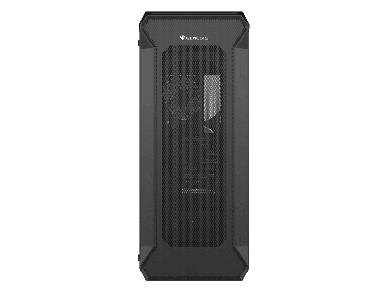 Carcasa GENESIS IRID 505 V2 Mid Tower NEGRU, Tempered Glass, Sloturi Expansiune 8, Drive Bays: 2x3.5" 7x2.5", Ventilatoare Suportate: 6 (spate: 1x120mm, fata: 3x120mm sau 2x140mm, sus: 2x120mm sau 2x140mm), Ventilatoare Incluse: 4 (2x120mm), Format Placa De Baza Suportat: Mini-ITX, Micro-ATX, ATX