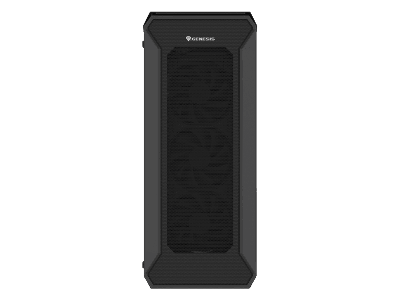 Carcasa GENESIS IRID 505F Mid Tower NEGRU, Tempered Glass, Sloturi Expansiune 8, Drive Bays: 2x3.5" 7x2.5", Ventilatoare Suportate: 6 (spate: 1x120mm, fata: 3x120mm sau 2x140mm, sus: 2x120mm sau 2x140mm), Ventilatoare Incluse: 5 (sus: 1x120mm, fata: 3x120mm, spate: 1x120mm), Format Placa De Baza