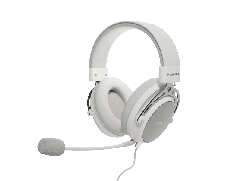 Casti gaming cu fir Genesis Toron 301, sunet stereo, microfon, impendanta 32 Ohm, frecventa raspuns 20 - 20.000 Hz, lungime cablu 100cm, frecventa raspuns microfon 10 Hz - 10000 KHz, sensibilitate -38dB, impendanta microfon 2200 Ohm,  conectivitate 3x Jack 3.5 mm, alb