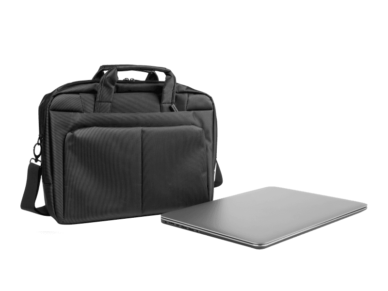 Geanta laptop Natec Gazelle, compatibilitate dimensiune laptop 15.6", 3 compartimente, material Polyester, negru