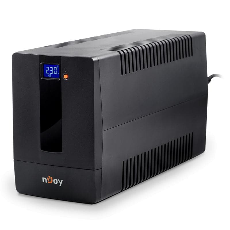 UPS nJoy Horus Plus 2000, 2000VA/1200W, Afisaj LCD cu ecran tactil, 4 Prize Schuko cu Protectie, Repornire Automata, RJ11 protectie pentru linia de telefon/modem, Posibilitatea de monitorizare si control prin USB, LAN si internet, port de comunicare USB, rata de eficienta pana la 90%