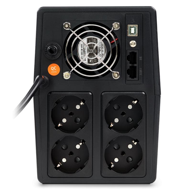 UPS nJoy Horus Plus 2000, 2000VA/1200W, Afisaj LCD cu ecran tactil, 4 Prize Schuko cu Protectie, Repornire Automata, RJ11 protectie pentru linia de telefon/modem, Posibilitatea de monitorizare si control prin USB, LAN si internet, port de comunicare USB, rata de eficienta pana la 90%