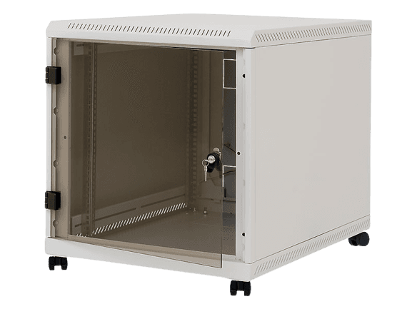 Rack de podea 19" Triton 12U 600x800mm usa fata sticla panouri laterale/spate detasabile sectiuni pentru ventilatie activa, sectiuni acces cabluri sus/jos/spate IP30 gri