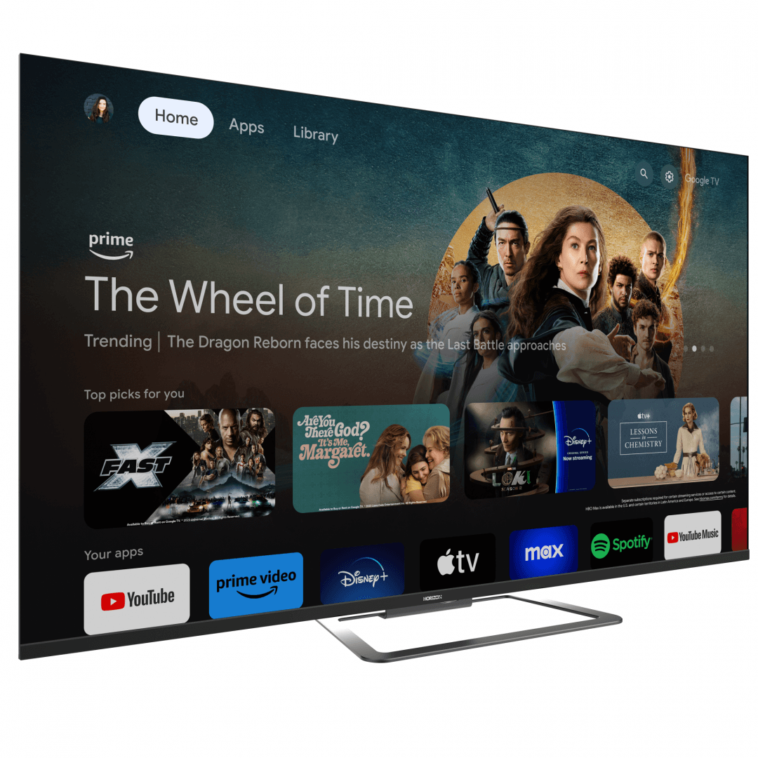 QLED TV HORIZON 4K-GTV 50HQ8590U/D, 50" QLED, 4K Ultra HD (2160p), Dolby Vision HDR / HDR10 / HLG, Digital TV-Tuner DVB- S2/T2/C, CME 800Hz, Googlecast + Google Assistant + BT, Contrast 3000:1, 350 cd/m2,1x LAN (RJ45), 1 xCI+, 4x HDMI (v2.0), 2x USB (v2.0), 1x USB (v3.0), 1x AV IN(Mini), 1x AUX, 1x