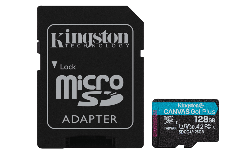 Card de Memorie MicroSDXC Kingston128GBCanvas GO PlusCu Adaptor