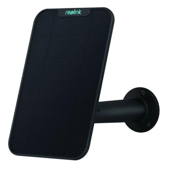 Panou solar Reolink Solar Panel 2 negru Alimentare: 6.0V/ 530mA/ 3.2W Interfata: USB Type-C  Protectie: IP65 Temperatura de functionare: -10°C pana la +55°C Dimensiuni: 185.4 x 120.4 x 6.5(mm) Greutate: 280g