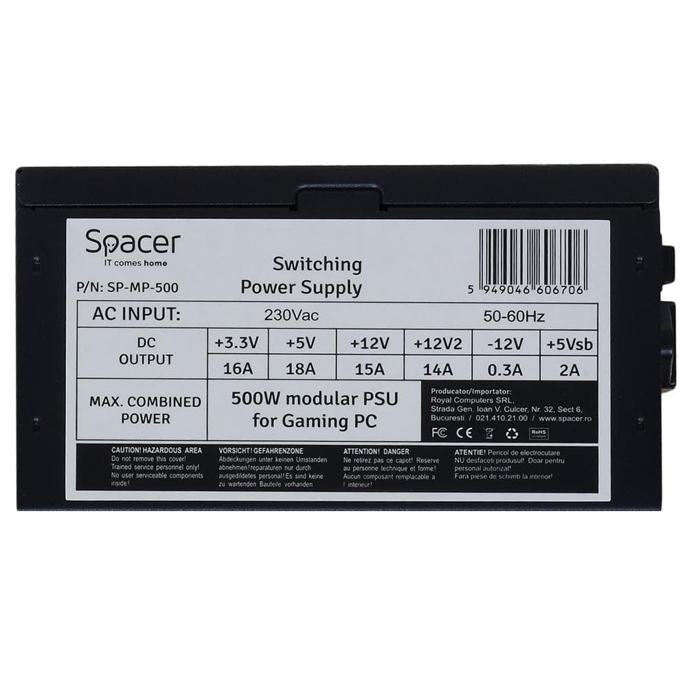 Sursa Spacer ATX Modulara 500W