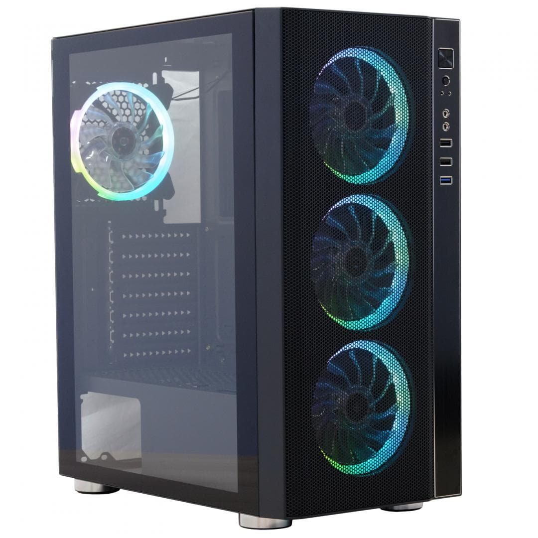 Carcasa Spacer Rainbow, ATX, Mid Tower NEGRU