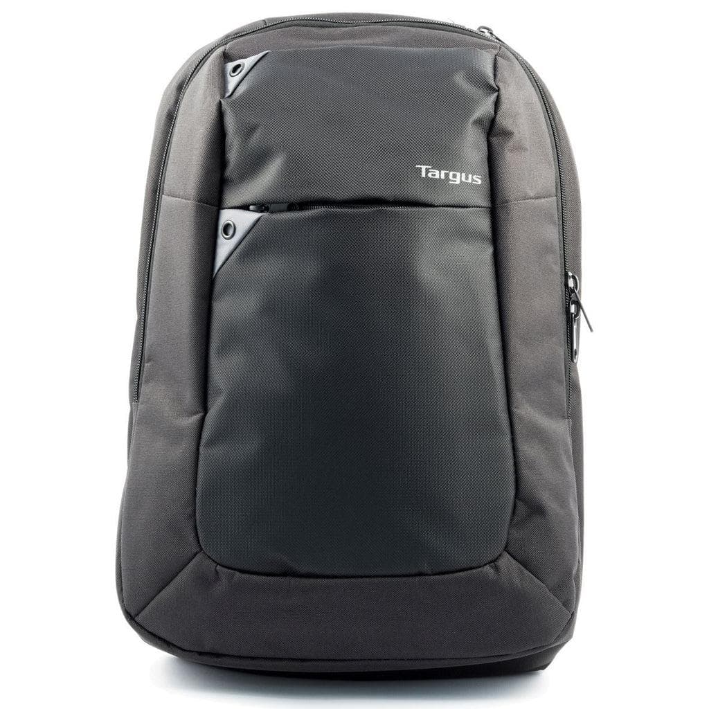 Rucsac laptop Targus Intellect, pentru laptopuri de 15.6", capacitate 16 litri, material poliester, dimensiuni: 30.5 x 11 x 42.5 cm, greutate 0.47 kg, negru/gri