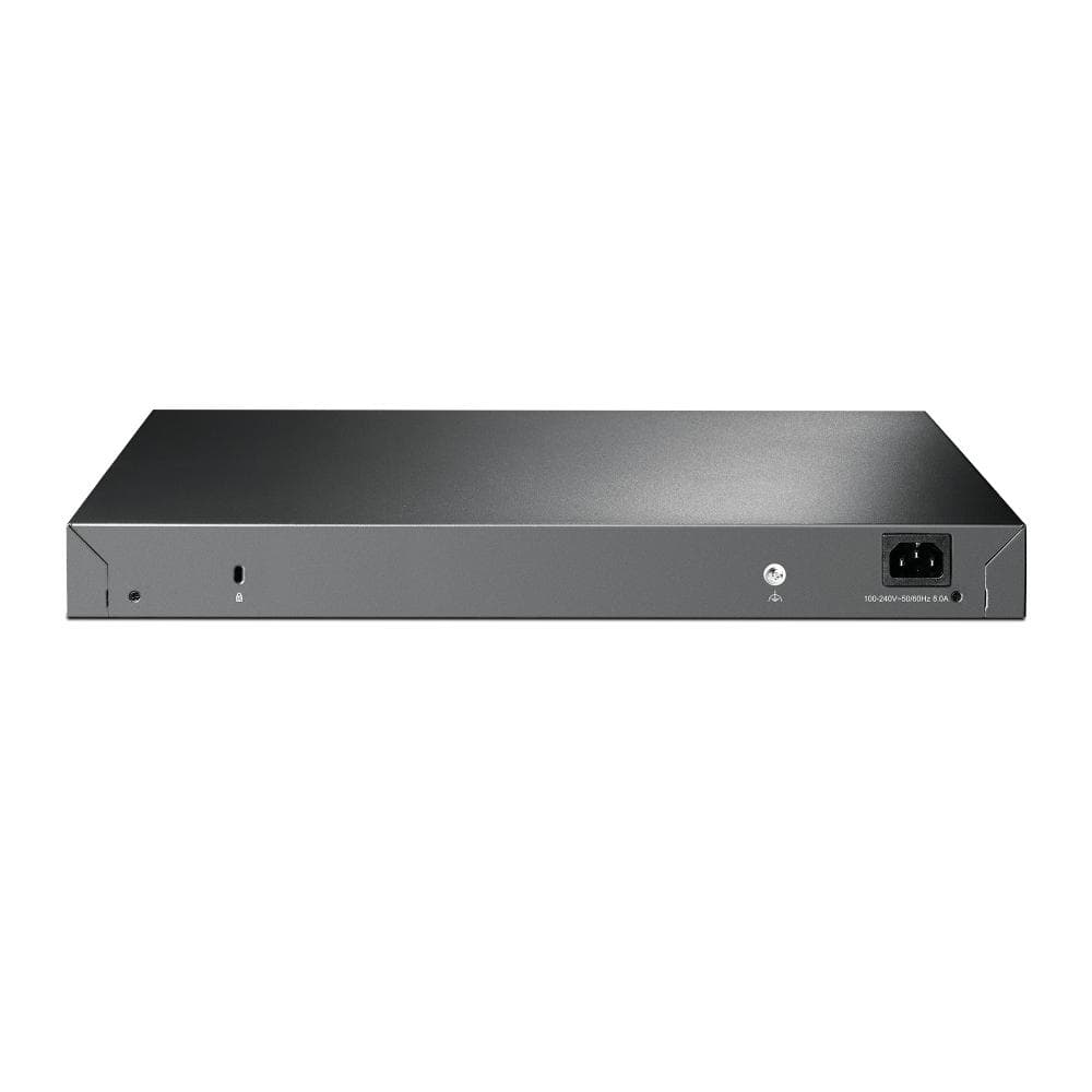 "JetStream™ 24-Port 2.5GBASE-T and 4-Port 10GE SFP+ L2+ Managed Switch with 16-Port PoE+ & 8-Port PoE++ PORT: 24× 2.5G RJ45 Ports (8× 2.5G PoE++ Ports & 16× 2.5G PoE+ Ports), 4× 10G SFP+ Slots, RJ45/Micro-USB Console Port SPEC: 802.3bt/at/af, 500 W PoE Power, 1U 19-inch Rack-mountable Steel Case