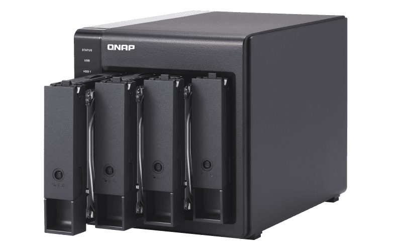 Extensie USB QNAP TR-004 4-Bay, 2.5/3.5 SATA 3Gbps HDD (compatibile cu SATA 6Gbs/, 3Gb/s, neincluse), 1xUSB3.0 (type-c), tower, PSU adaptor 65W, garantie 2 ani