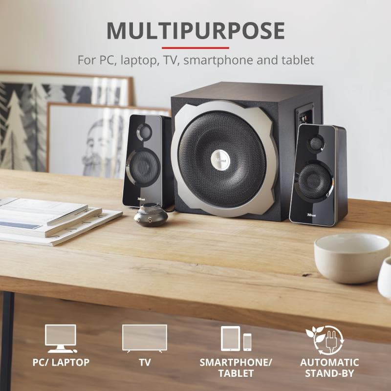 Boxe Stereo Tytan 2.1 Speaker Set - black