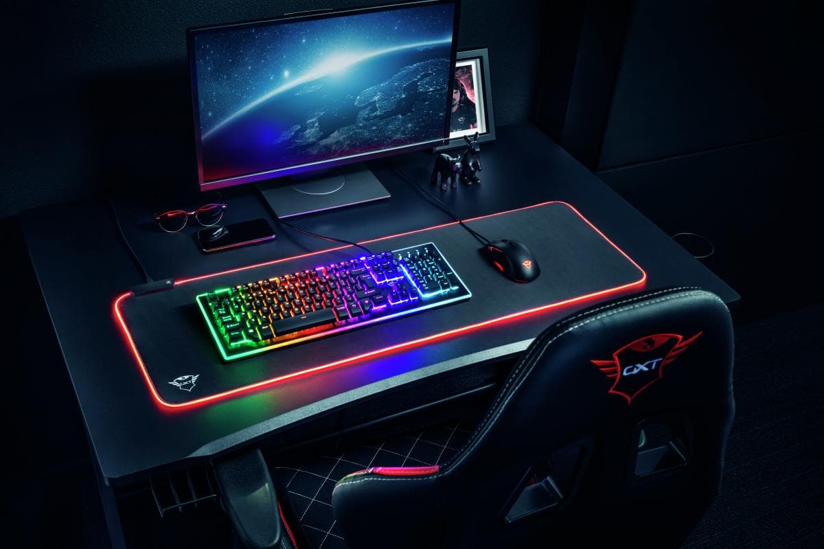 Mouse pad Trust GXT 764 Glide-Flex Flexible RGB, XXL, negru