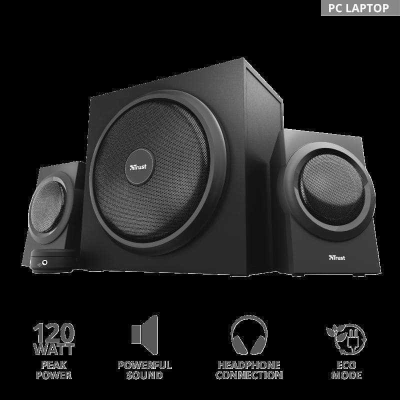 Sistem audio Trust Yuri 2.1, 60W, negru