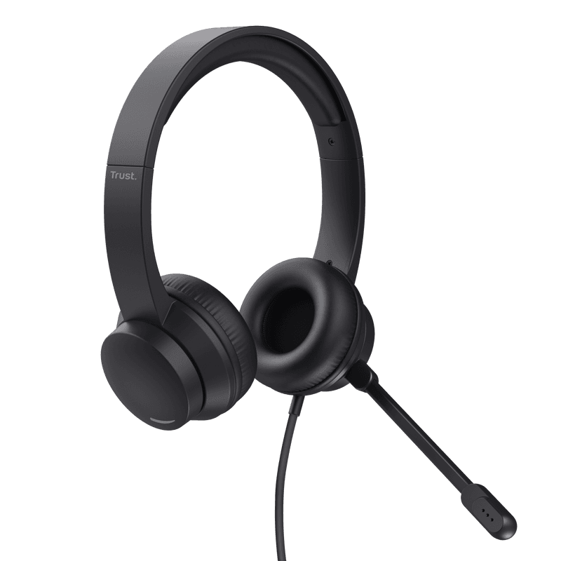 Casti cu fir Trust Ayda, intefata 3.5mm, frecventa raspuns 20 Hz - 20.000 Hz, sensibilitate 95 dB, negru