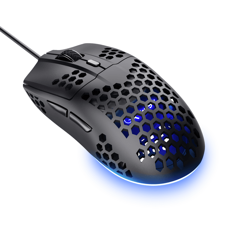 Mouse Trust GXT 928 Helox cu fir, optic, rezolutie meaxima 6400 DPI, negru