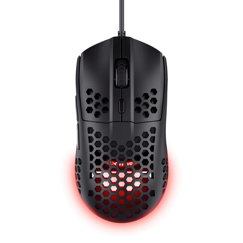 Mouse Trust GXT 928 Helox cu fir, optic, rezolutie meaxima 6400 DPI, negru