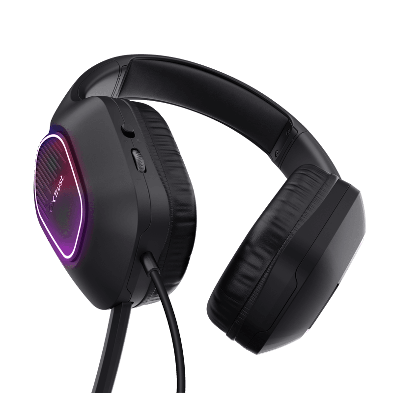 Casti cu fir Trust LED GXT 416 Zirox, cu microfon, interfata 3.5mm, USB- A, frecventa raspuns 20 Hz - 20.000 Hz, sensibilitate 90 dB, negru