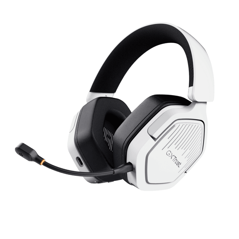 Casti wireless Trust GXT 493PS Carus, frecventa raspuns 20 Hz, 20.000 Hz, nivel sunet 103dB, sunet stereo, microfon inclus, compatibile cu PS4, PS5, Nintendo Switch, alb
