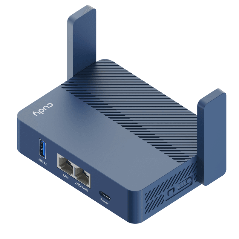 CUDY AX3000 2.5G Wi-Fi 6 Router with USB, Dual-Band, 2.5G WAN+GE LAN, 802.11ax/ac/a/b/g/n,  2402Mbps at 5GHz + 574Mbps at 2.4GHz, 1 USB3.0, MU-MIMO, DDNS, Zerotier/Wireguard/OpenVPN/IPSec/L2TP/PPTP VPN, Zerotier, DNS over Cloudflare/Google/Quad9, IPv6, Seamless Roaming, WPA3,Cudy Mesh, Cudy APP