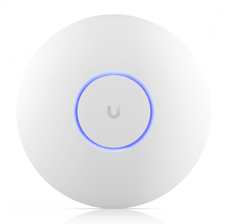 Ubiquiti U7-PRO WI-FI 7 Access Point, Dimensiuni: Ø206 x 46 mm, Polycarbonat, metal, Interfata: 1 x 1/2.5 GbE RJ45 port, Alimentare PoE+, Standarde wireless: 802.11a/b/g/n/ac/ax/be, 300+ clienti.