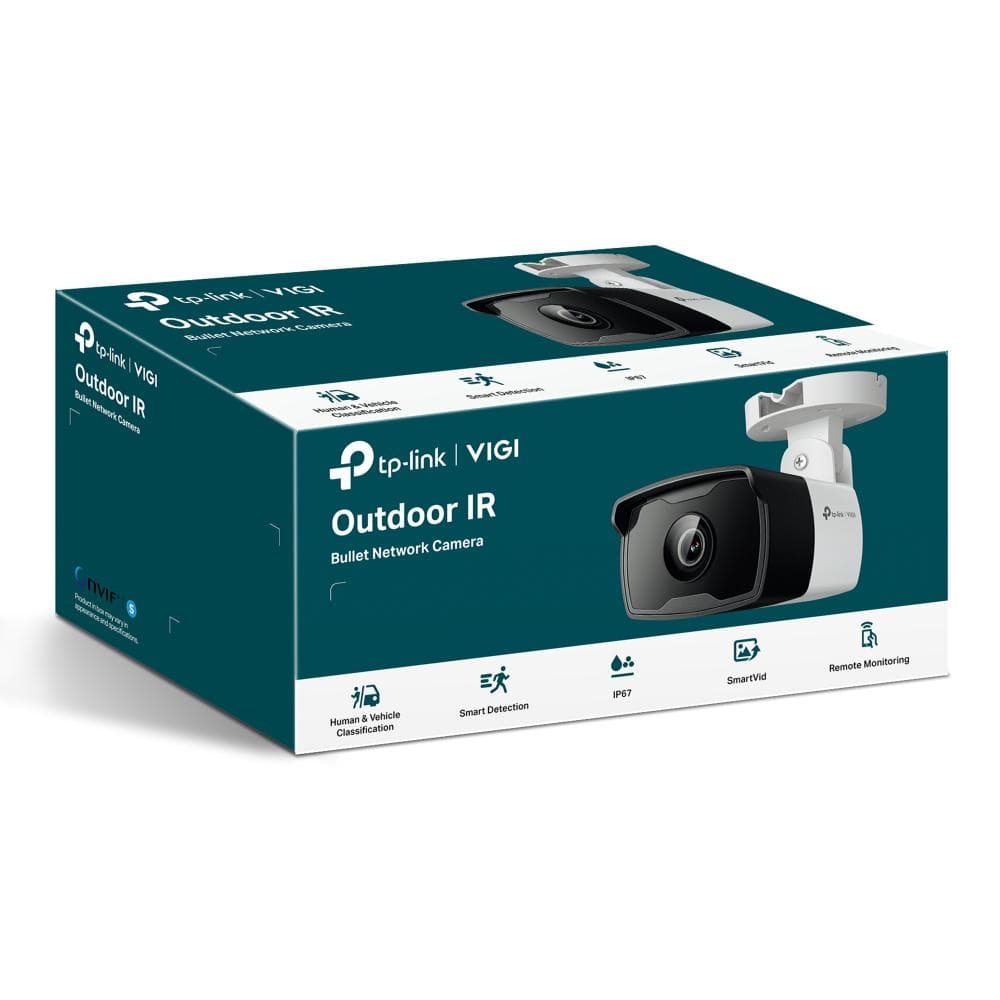 "TP-Link Camera IR de supraveghere Bullet pentru exterior VIGIC330I(4MM), Senzor imagine: CMOS 1/2.8"", Lentila 4mm, F2.0,Weatherproof: IP67, Infrarosu: 30m, Detectare: 65m, Observare: 27m, Recunoastere: 13m, Identificare: 7m, Unghi vizualizare: Horizontal FOV: 82.5°, Vertical FOV: 44.9°, Diagonal