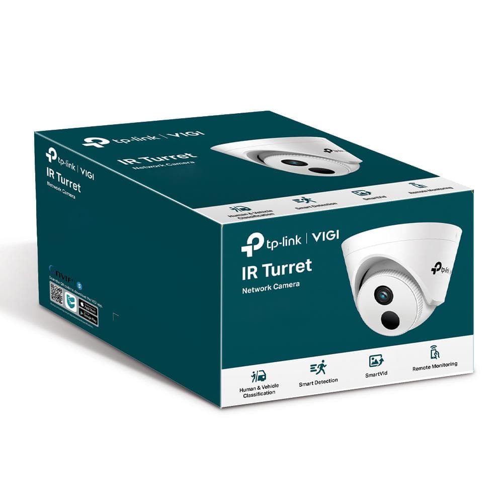 "TP-Link Camera IR de supraveghere Turret pentru interior VIGIVIGI C440I(2.8mm), Senzor imagine: CMOS 1/3"", Lentila 2.8mm, F.2.2,Weatherproof: N/A, Infrarosu: 30m, Detectare: 60m, Observare: 25m, Recunoastere: 12m, Identificare: 6m, Unghi vizualizare:Horizontal FOV: 88.8°, Vertical FOV: 48.9°