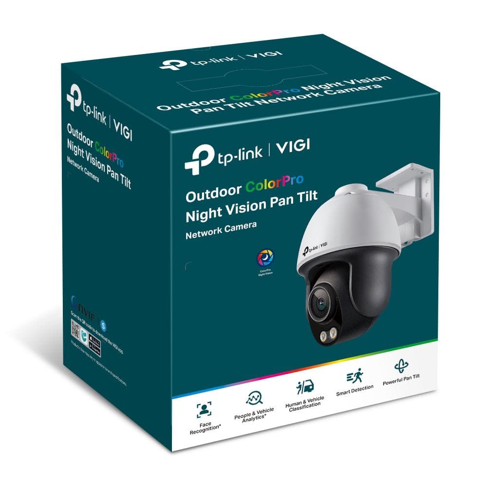 "TP-Link Camera IR de supraveghere Pan/Tilt  pentru exterior VIGIVIGI C540S(4mm), Senzor imagine: CMOS 1/1.79"", Lentila 4mm, F.1.0,Weatherproof: IP66, Infrarosu: 30m, Detectare: 63m, Observare: 26m, Recunoastere: 13m, Identificare: 6m, Unghi vizualizare:Horizontal FOV: 104°, Vertical FOV: 55°