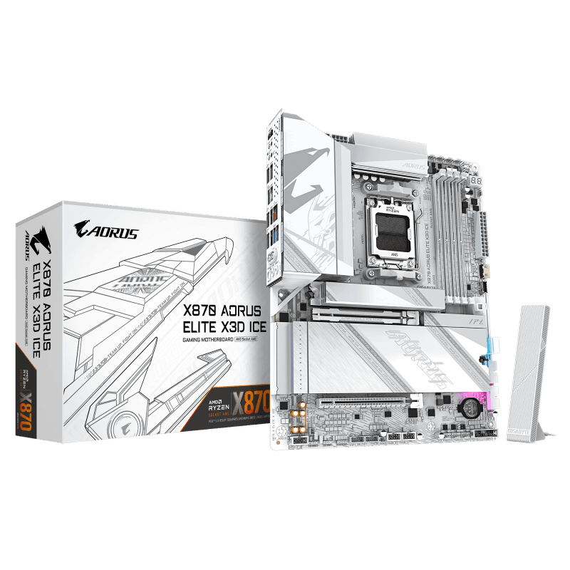 Placa de bază Gigabyte X870 A ELITE X ICE AM5