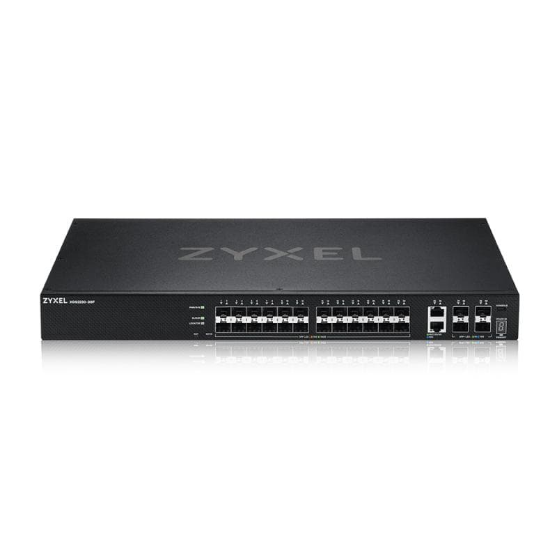 XGS2220-30F, L3 Access Switch, 24x1G SFP, 2x10mG RJ45, 4x10G SFP+ Uplink, incl. 1 yr NebulaFlex Pro