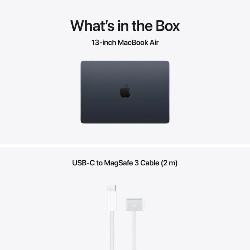MacBook Air 13.6" Retina/Apple M5 (CPU 10-core, GPU 10-core, NeuralEngine16-core)/16GB/512GB - Midnight - INT KB (No Adapter) - 2026  (CTO from MDHE4RO/A)