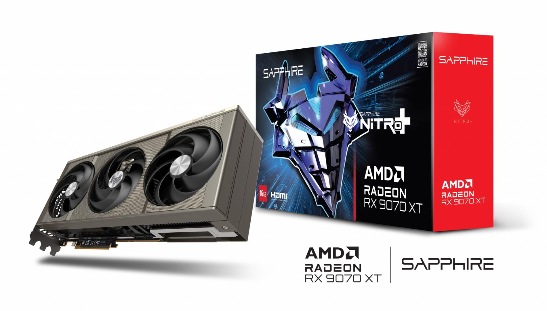Placa Video SAPPHIRE AMD RADEON NITRO+ RX 9070 XT GDDR6 256 bit