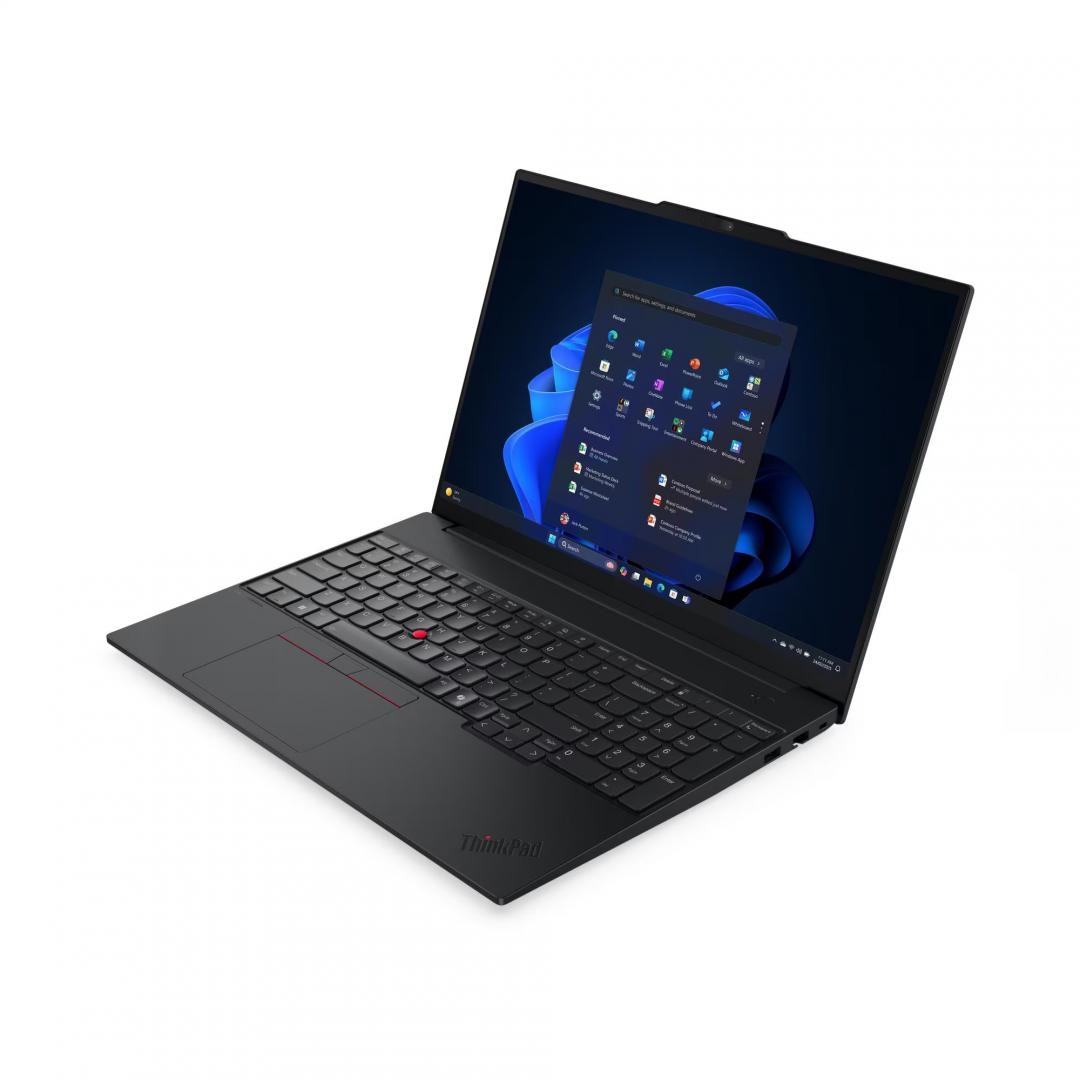 Laptop Business Lenovo ThinkPad E16 Gen 3, cu procesor Intel Core Ultra 5 225U, 16'' IPS WUXGA, 32 GB DDR5, 1 TB SSD, Intel Graphics, Fr OS