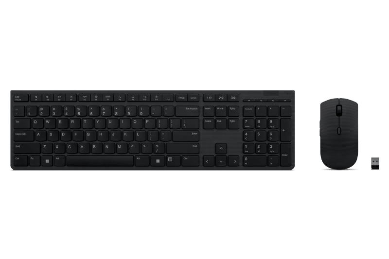 Lenovo Professional Wireless Rechargeable Combo Keyboard and Mouse - Overview and Service Parts; Mouse Resolution: 3-level Adjustable (default at 2400, 1600, 800) ; Levels can be configured via Lenovo Go Central Software up to 4000;Scrolling: 4-way scrolling (Up, Down, left, right); Number of