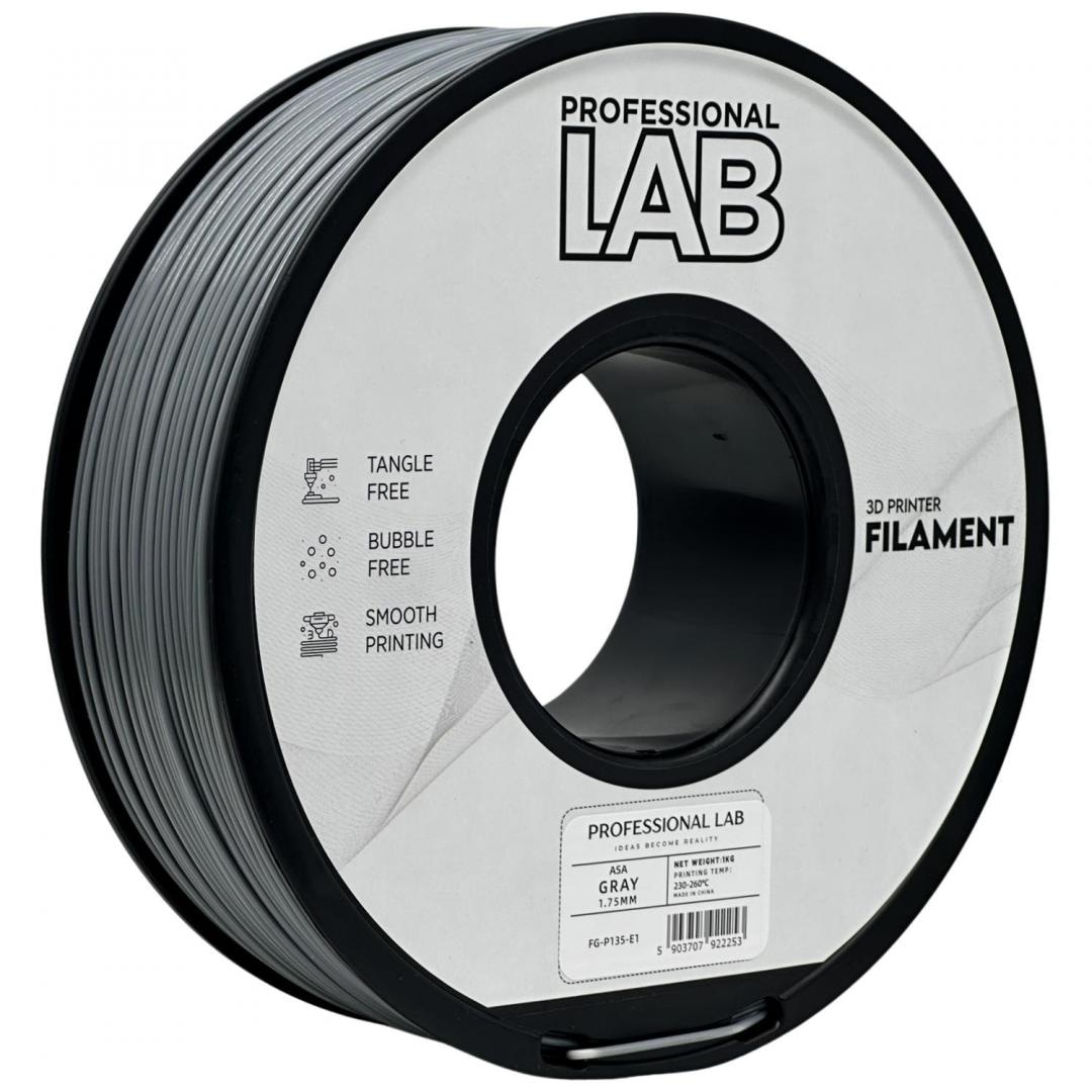 Filament 3D Proffesional Lab, Diamentru 1.75mm, Greutate: 1KG, Culoare: Gri, Material: ASA, Temperatura: 220-250c.