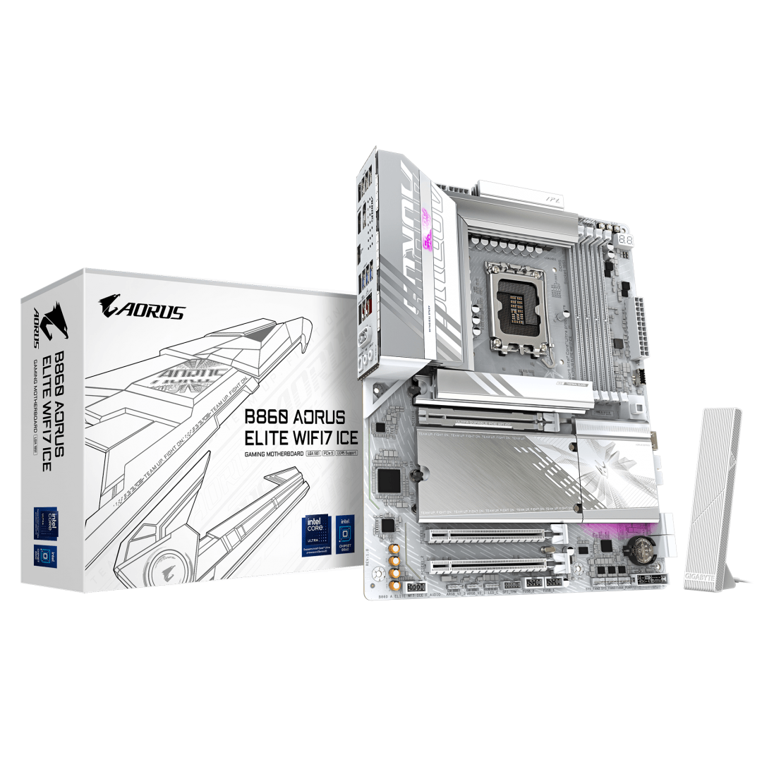 Placa de bază Gigabyte B860 AORUS ELITE WIFI7 ICE LGA1851
