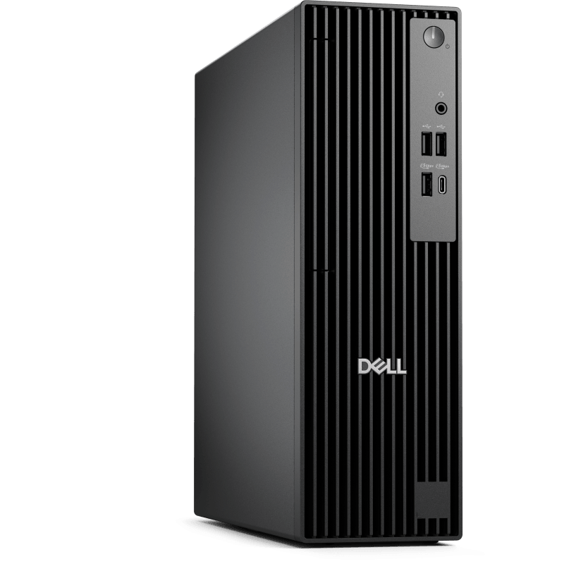 Dell Pro Slim (QCS1250), desktop slim chassis with TPM, 180W Bronze PSU, ENERGY STAR Qualified, EPEAT Silver with Climate+, Intel Core Ultra 5 235 processor (13 TOPS NPU, 14 cores, up to 5.0 GHz), Integrated Graphics, 8GB: 1 x 8 GB, DDR5, up to 5600 MT/s, non-ECC, 512GB SSD, No Optical Drive, No